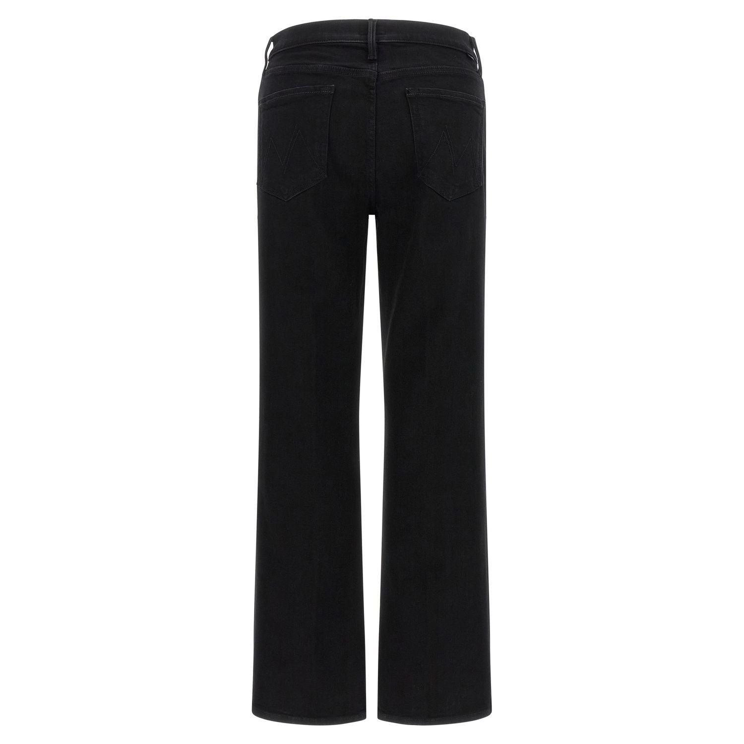 Mother Denim Black Cotton Flared Jeans