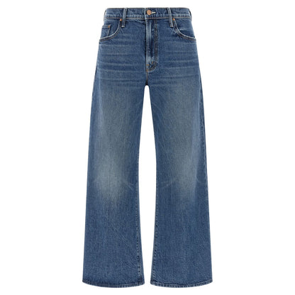 Mother Denim Blue Cotton Cropped Jeans