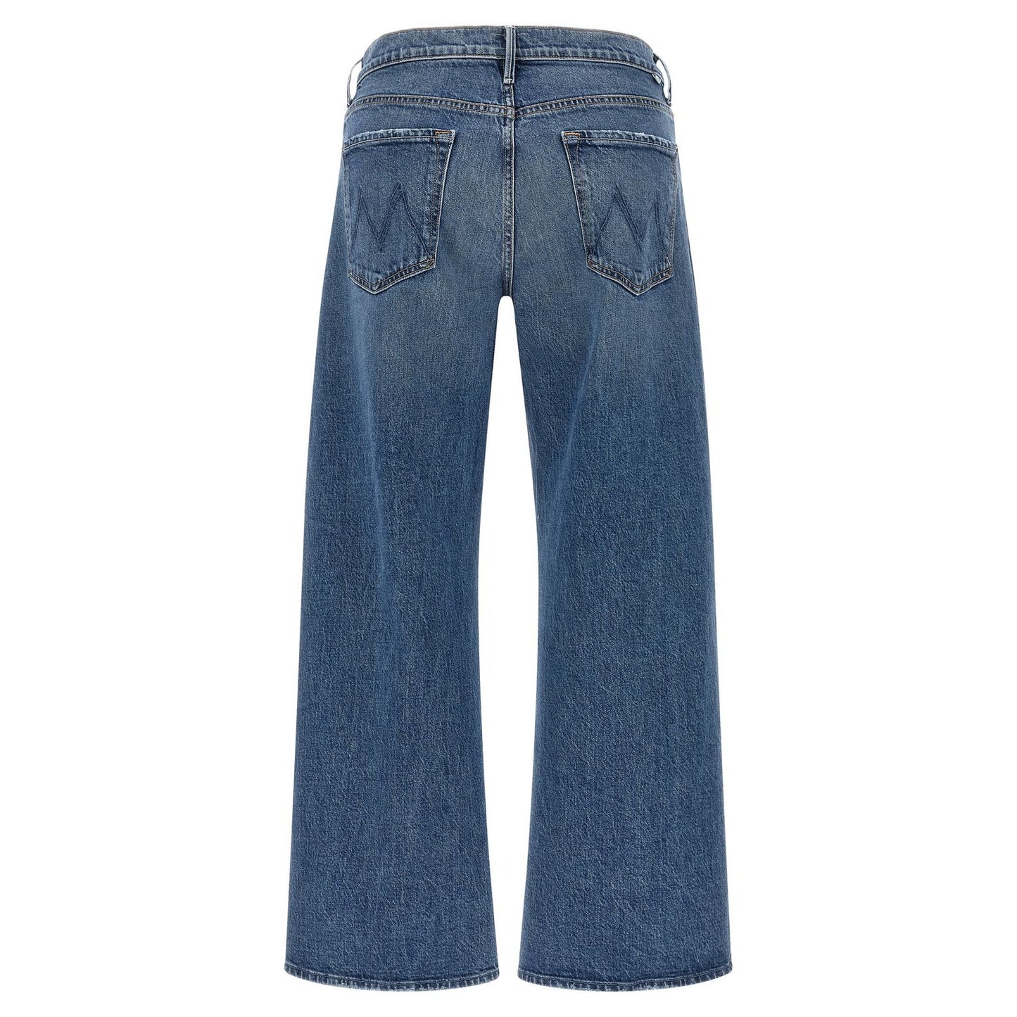 Mother Denim Blue Cotton Cropped Jeans