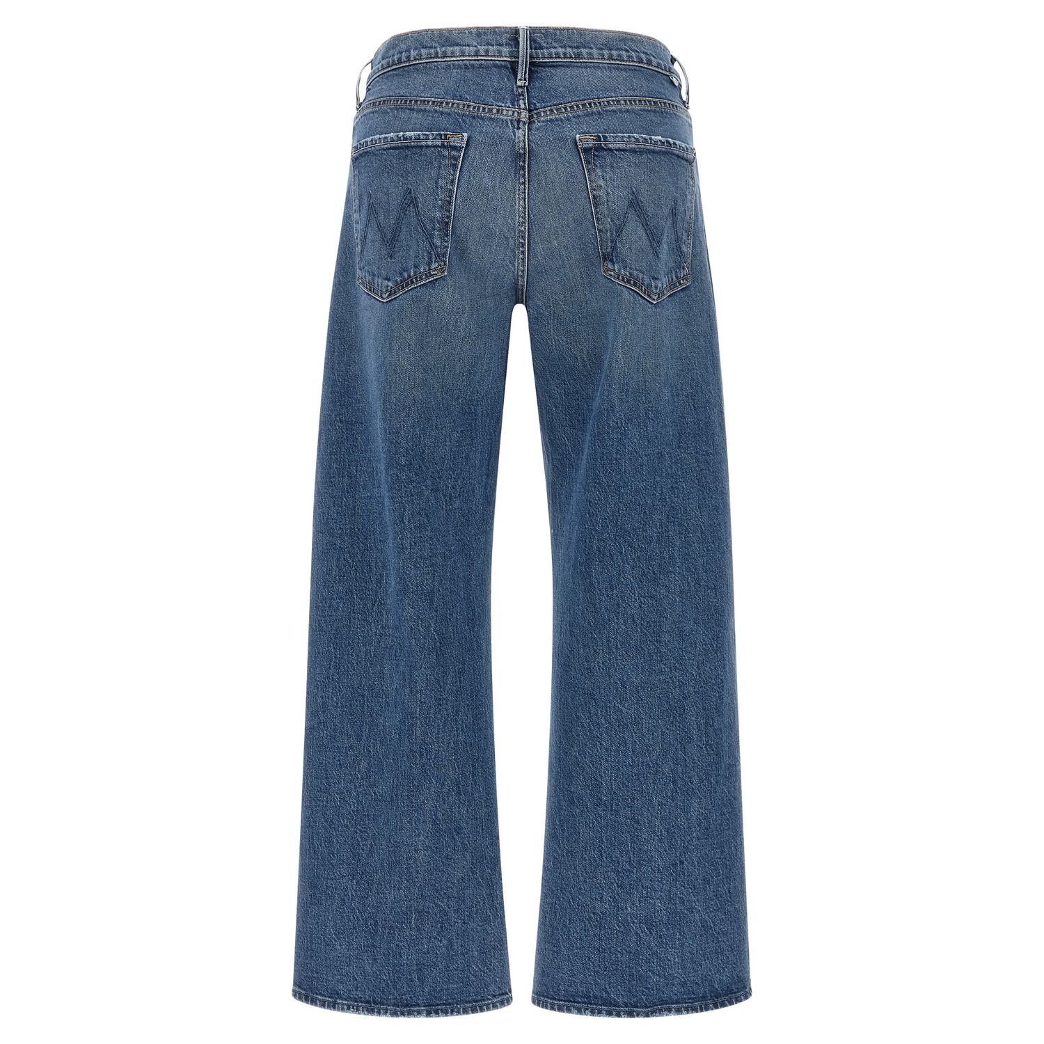 Mother Denim Blue Cotton Cropped Jeans