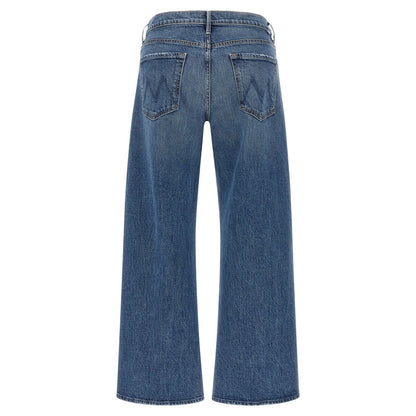 Mother Denim Blue Cotton Cropped Jeans