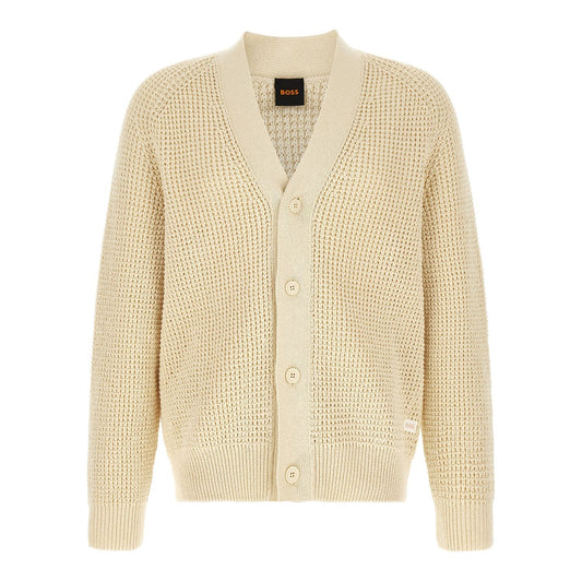 Hugo Boss Beige Cotton Cardigan