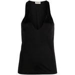 Saint Laurent plunging satin tank top