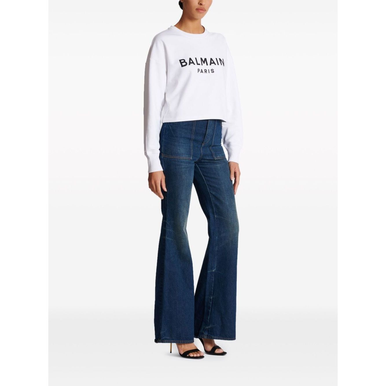 Balmain Logo-print cotton sweatshirt
