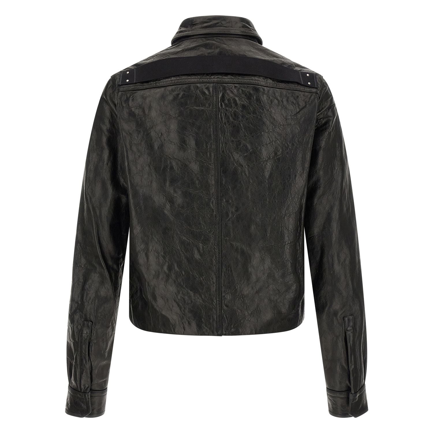 Rick Owens Black Lamb Leather Leather Jacket