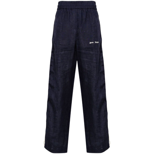 Palm Angels Trousers Blue PMCJ021S24FAB0034603