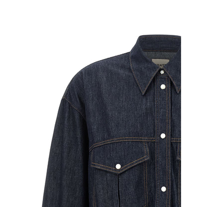 Khaite Blue Cotton Blouse