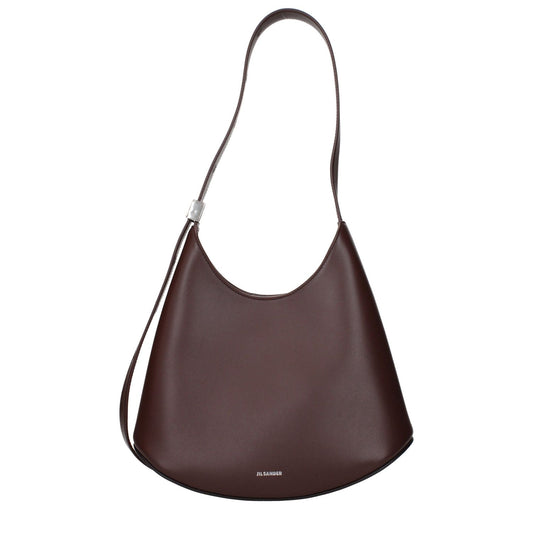 Jil Sander Red Leather Shoulder Bag