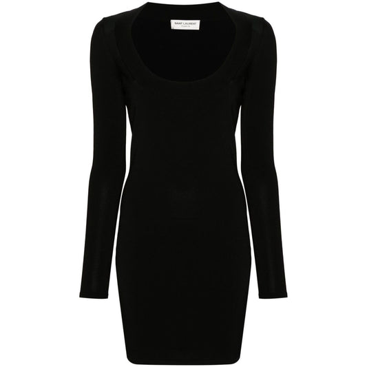 Saint Laurent Décolleté Mini Dress Dresses