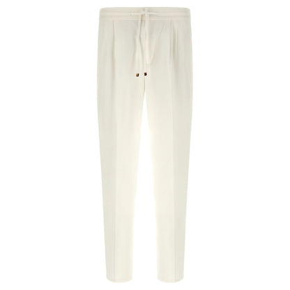 Brunello Cucinelli White Linen Casual Pants