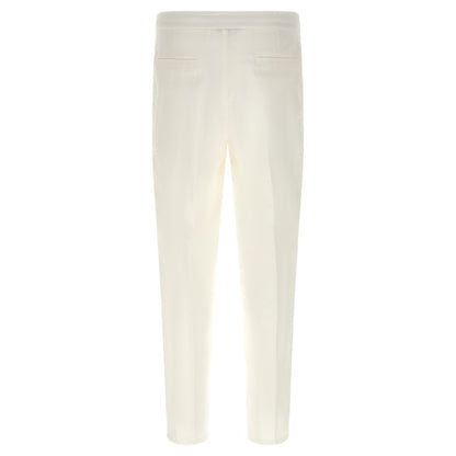 Brunello Cucinelli White Linen Casual Pants