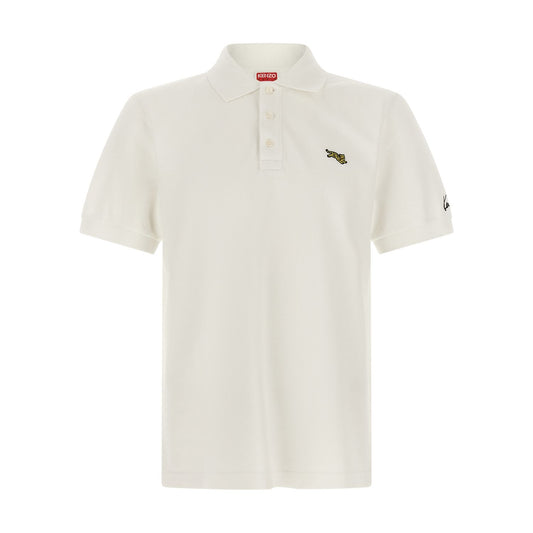 Kenzo White Cotton Polo Shirt