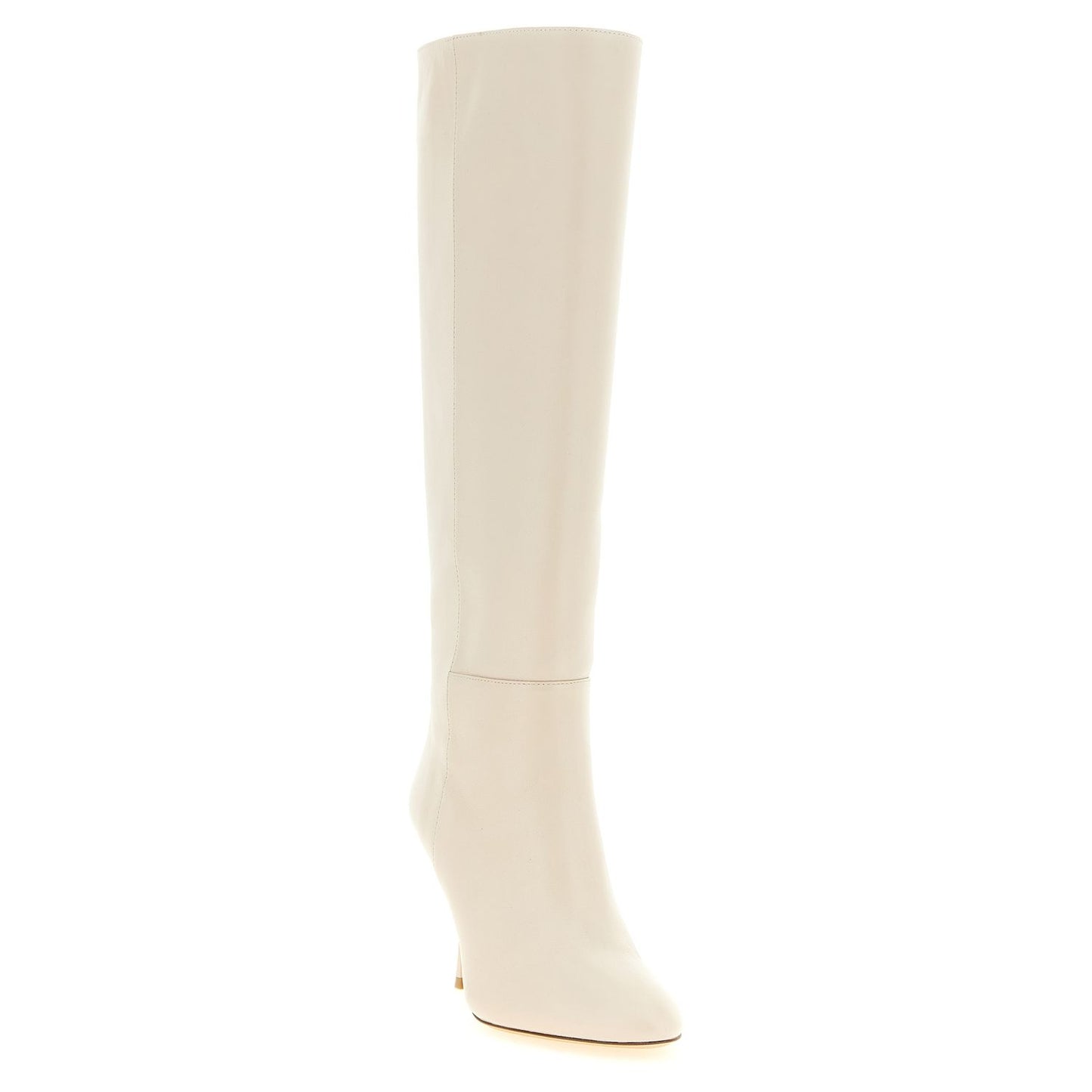 Stuart Weitzman White Lamb Leather Over The Knee