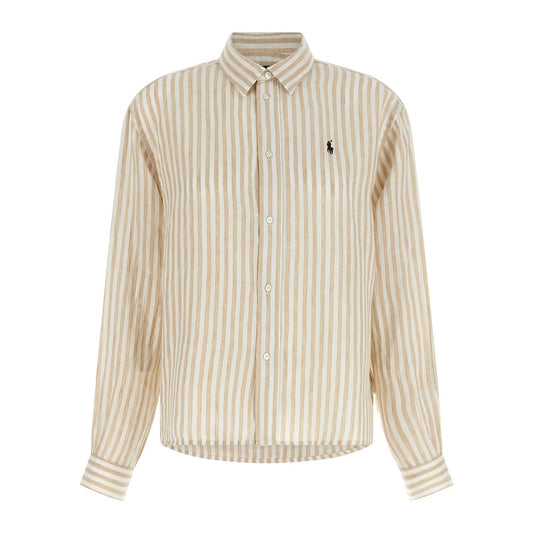 Polo Ralph Lauren Beige Linen Blouse