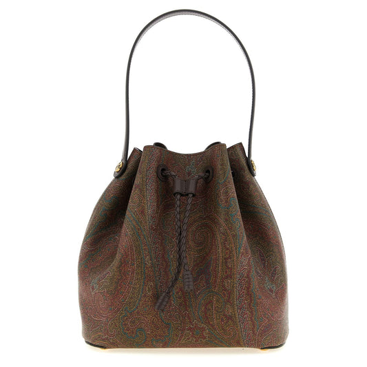 Etro Brown Cotton Handbag