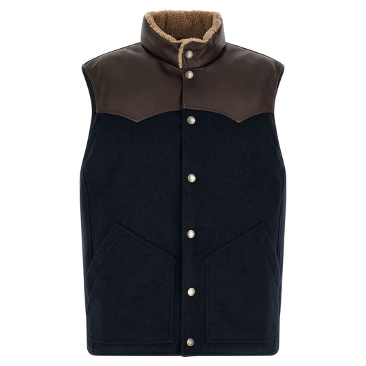 Brunello Cucinelli Blue Wool Sleeveless Jacket