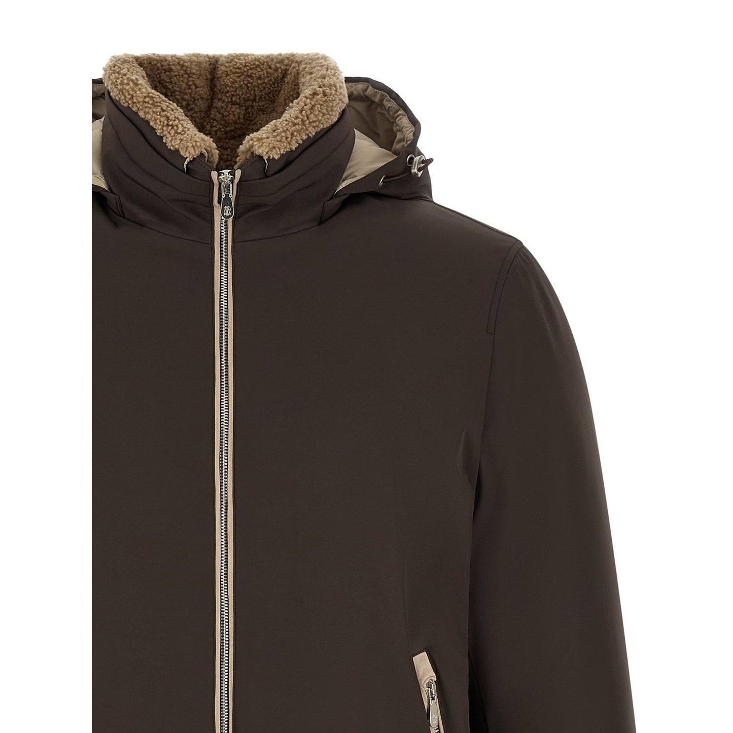 Brunello Cucinelli Brown Polyamide Full-Length Jacket