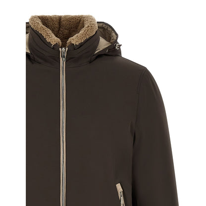 Brunello Cucinelli Brown Polyamide Full-Length Jacket