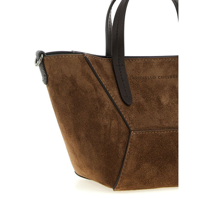 Brunello Cucinelli Brown Calfskin Handbag