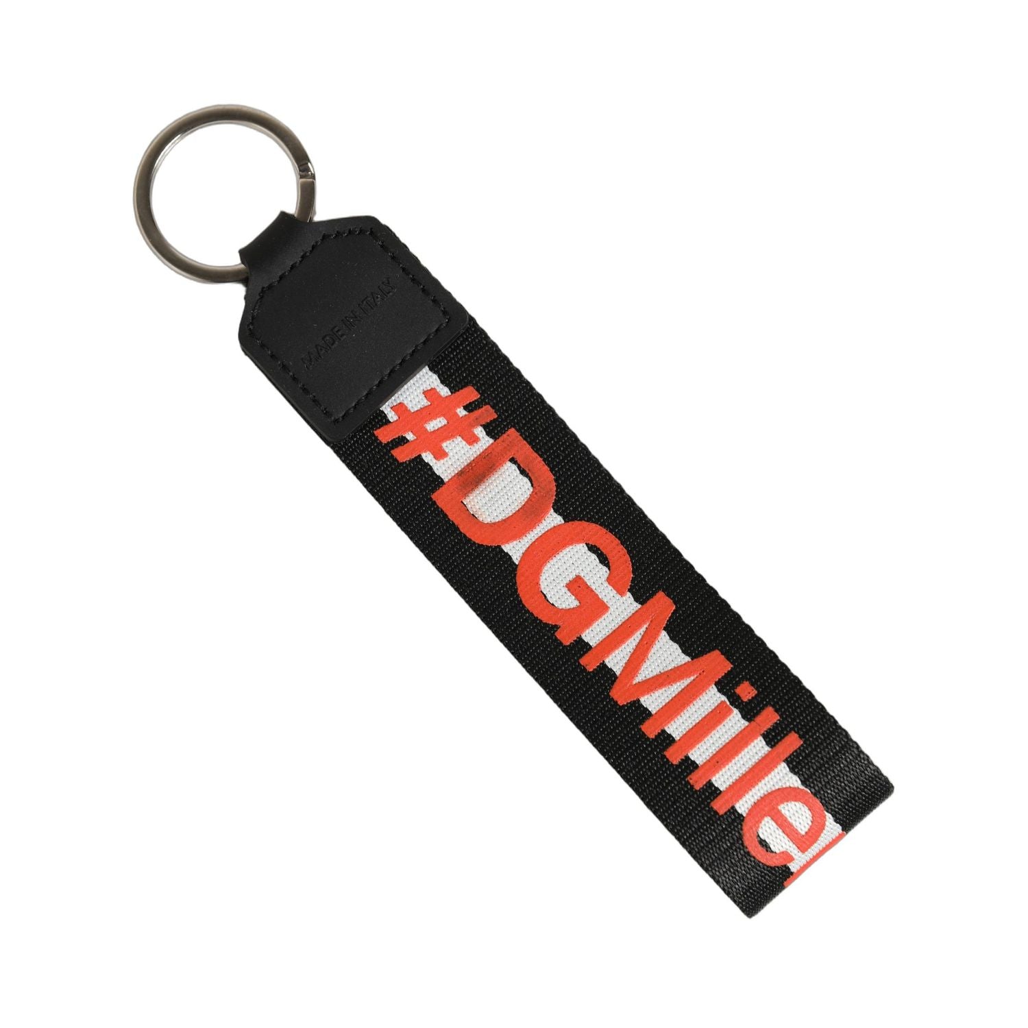 Dolce & Gabbana Multicolor Logo Polyester Brass Holder Keychain Keyring