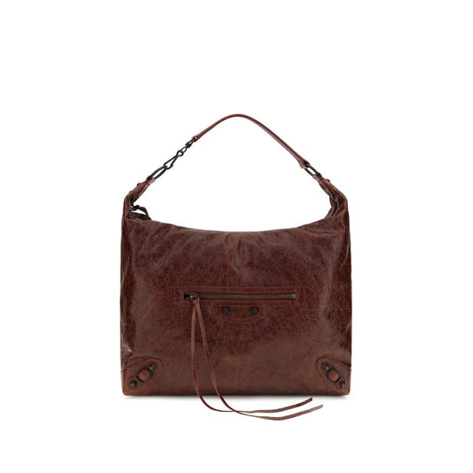 Balenciaga Bordeaux Lamb Ovis Aries Shoulder Bag