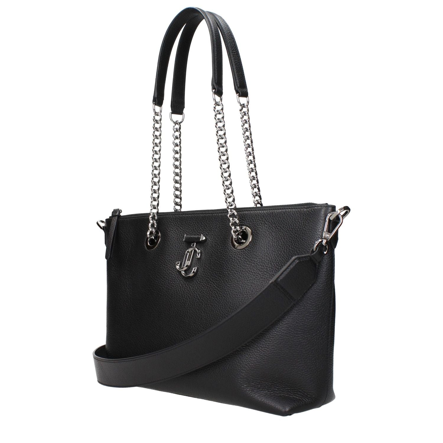 Jimmy Choo Black Leather Shoulder Bag