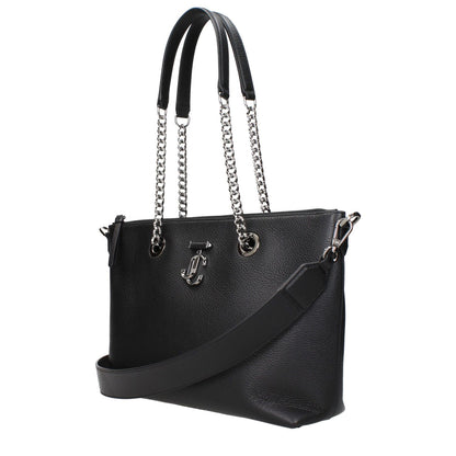 Jimmy Choo Black Leather Shoulder Bag