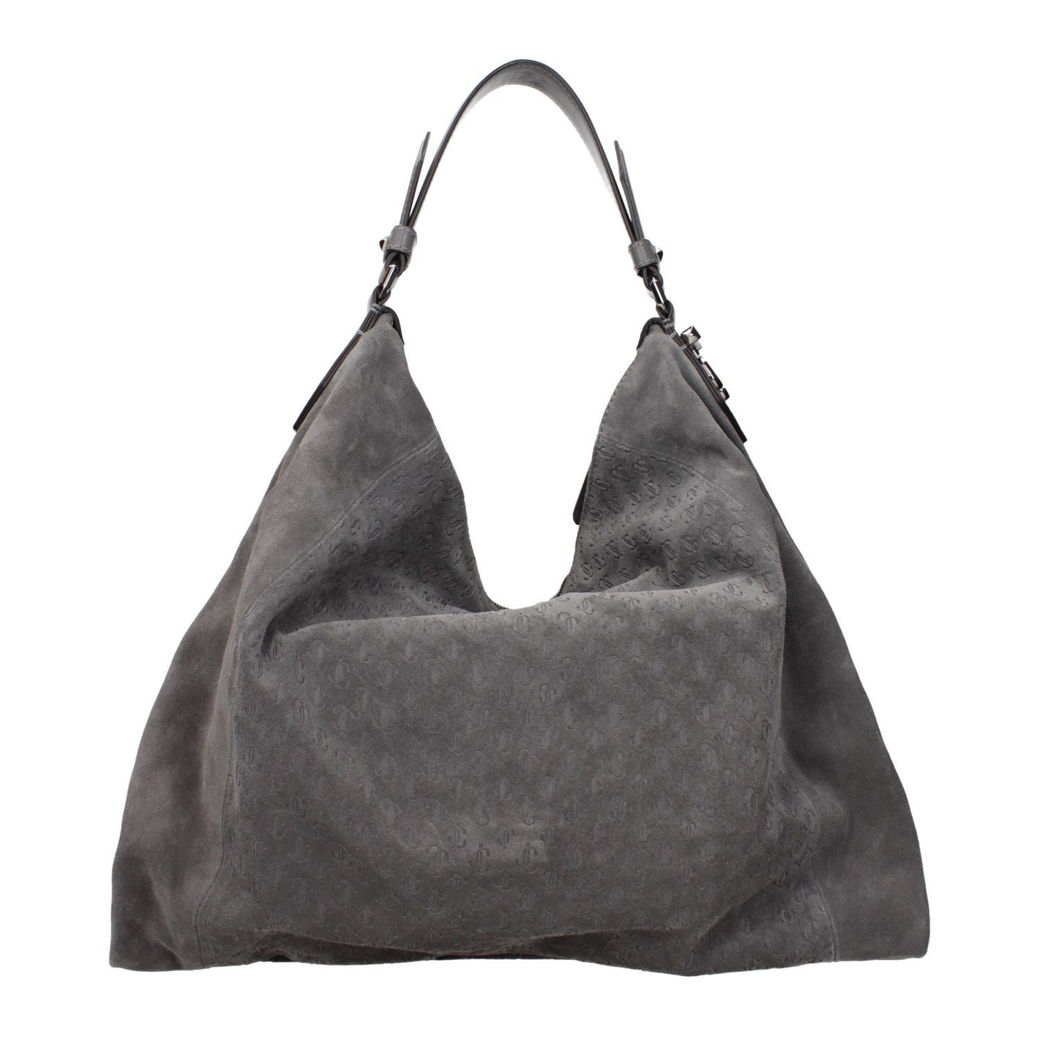 Jimmy Choo Gray Leather Shoulder Bag