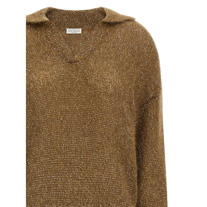 Brunello Cucinelli Brown Polyamide Polo Shirt