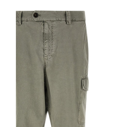 Brunello Cucinelli Bicolor Cotton Cargo Pants