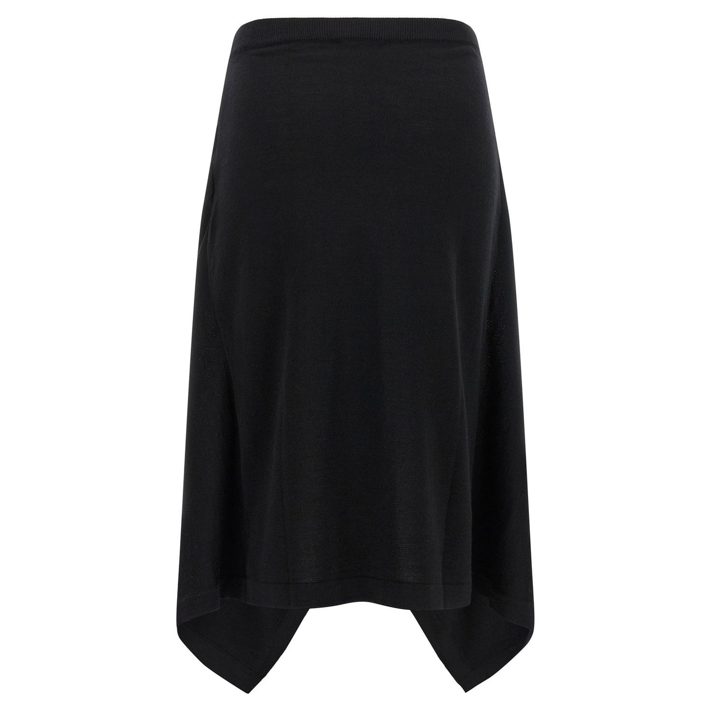 Lemaire Black Wool Midi Skirt