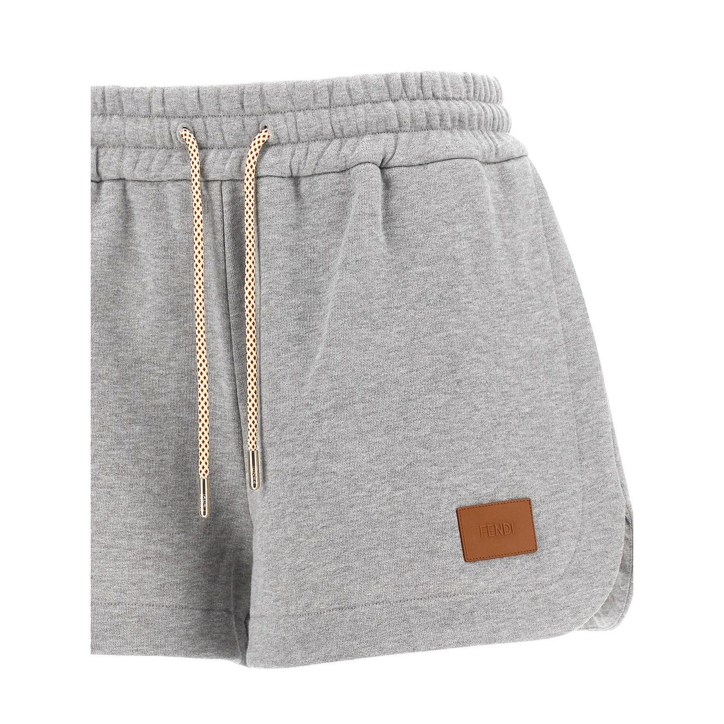Fendi Gray Cotton Bermuda Shorts