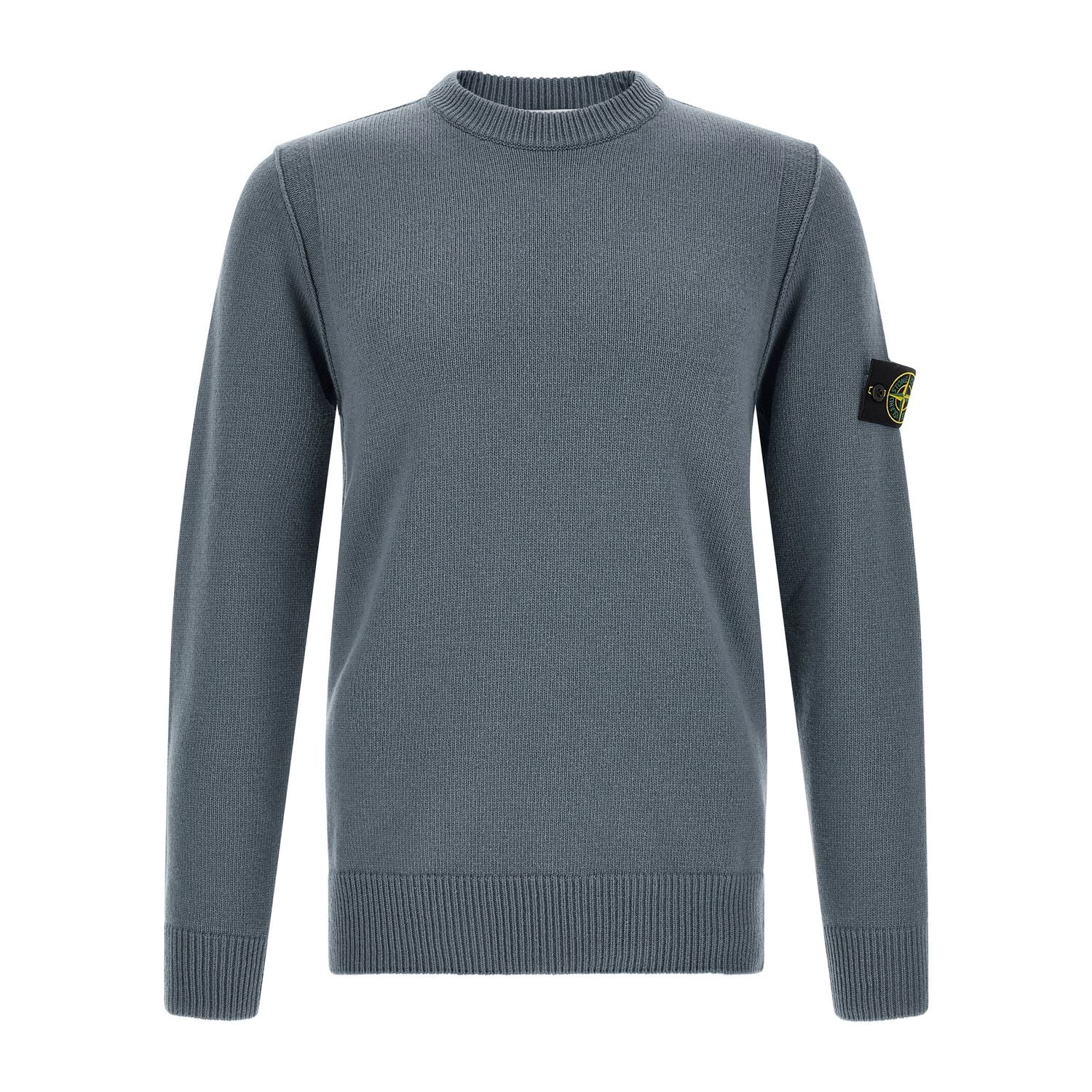 Stone Island Blue Virgin Wool Cardigan