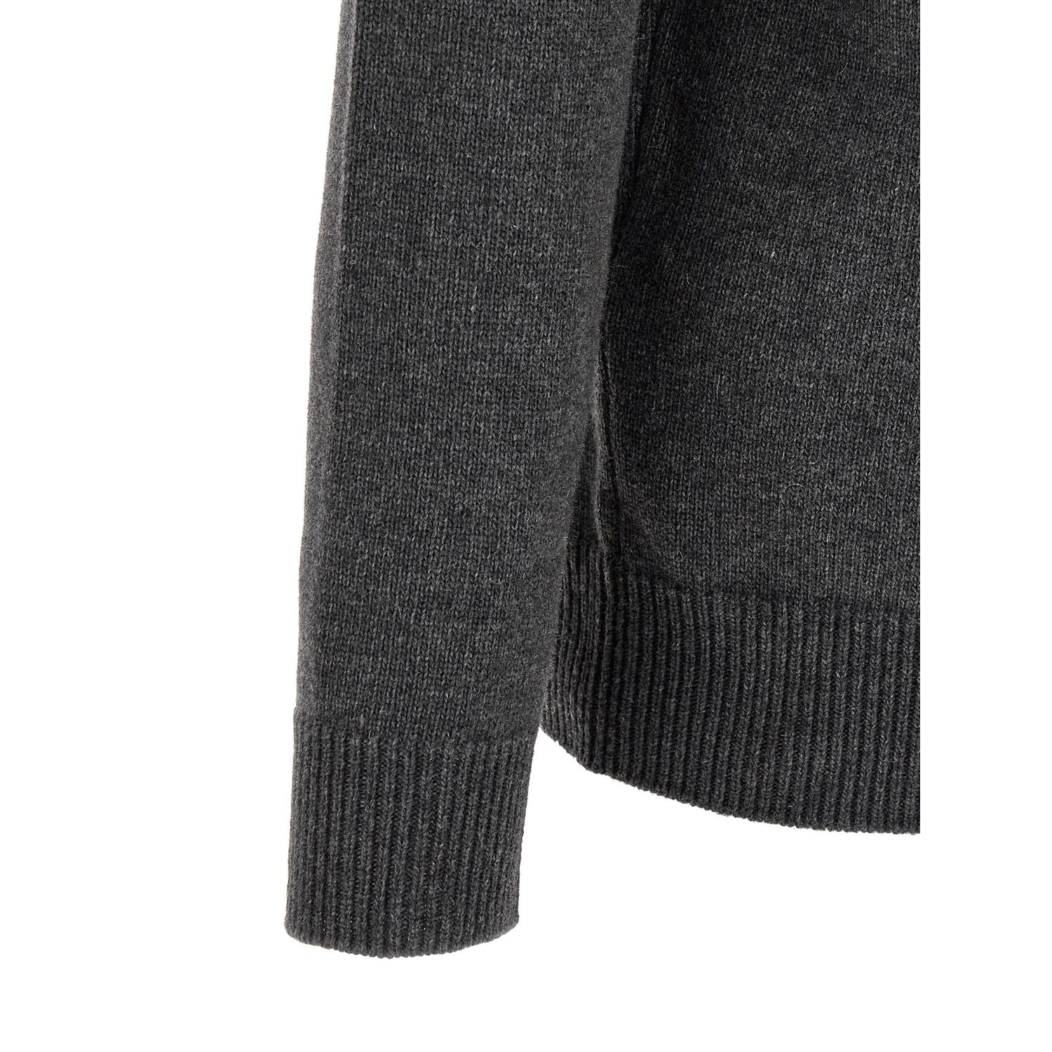 Stone Island Gray Virgin Wool Cardigan