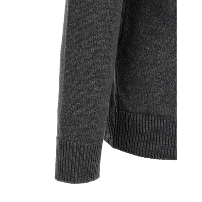 Stone Island Gray Virgin Wool Cardigan