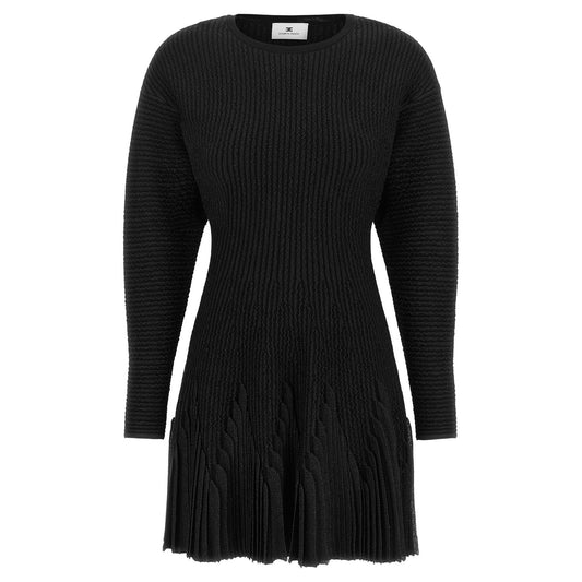 Elisabetta Franchi Black Viscose Short Dress