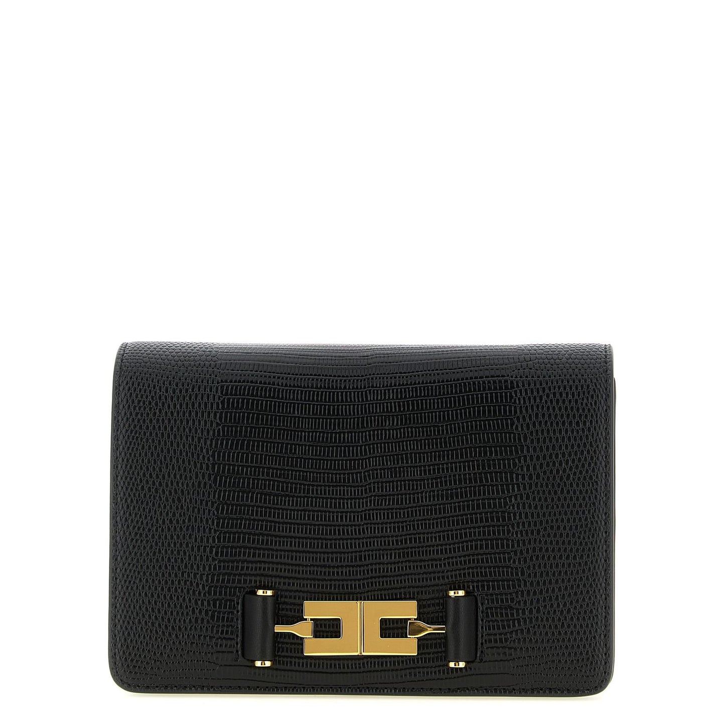 Elisabetta Franchi Black Polyester Clutch Bag