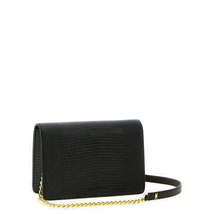Elisabetta Franchi Black Polyester Clutch Bag