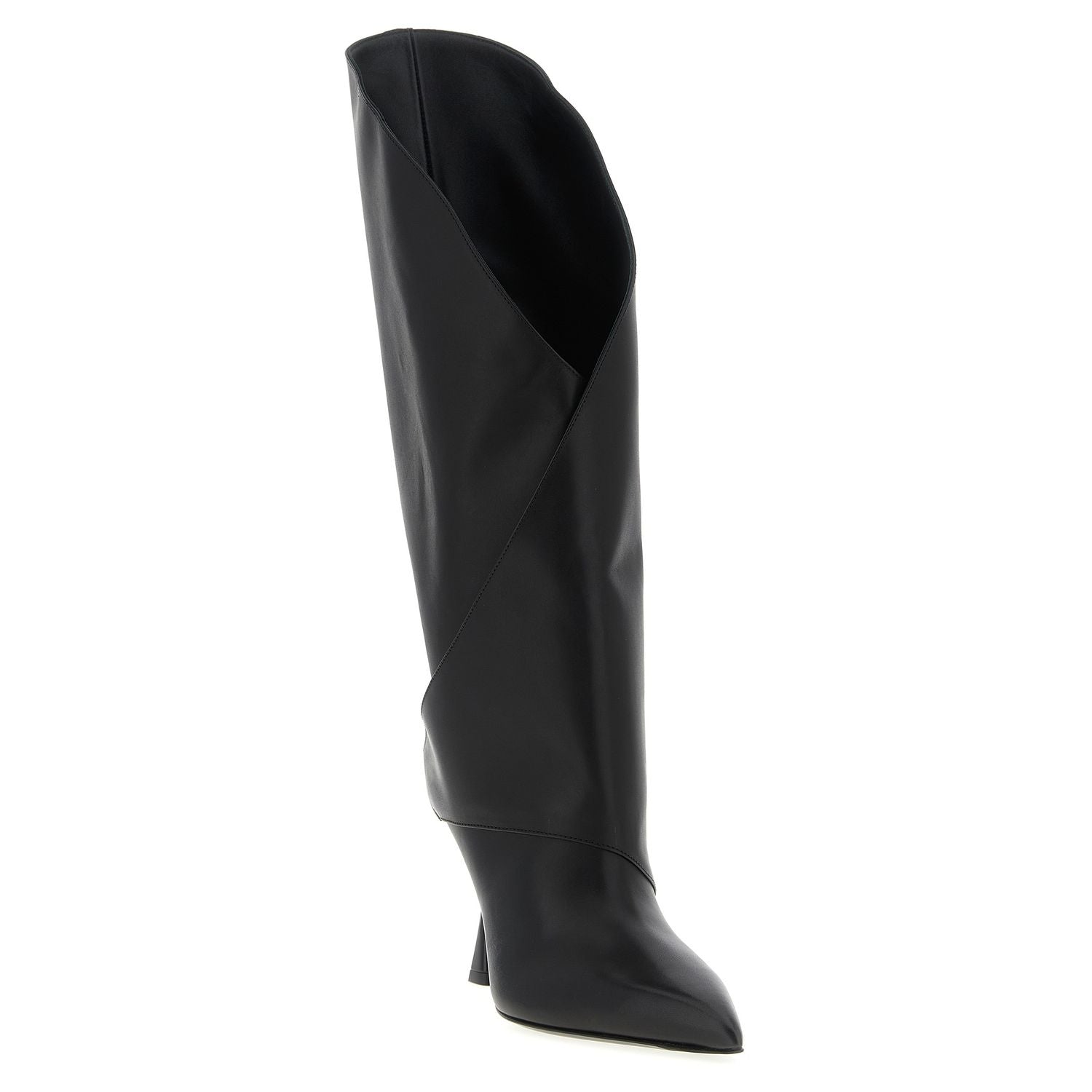 Balmain Black Calfskin Over The Knee