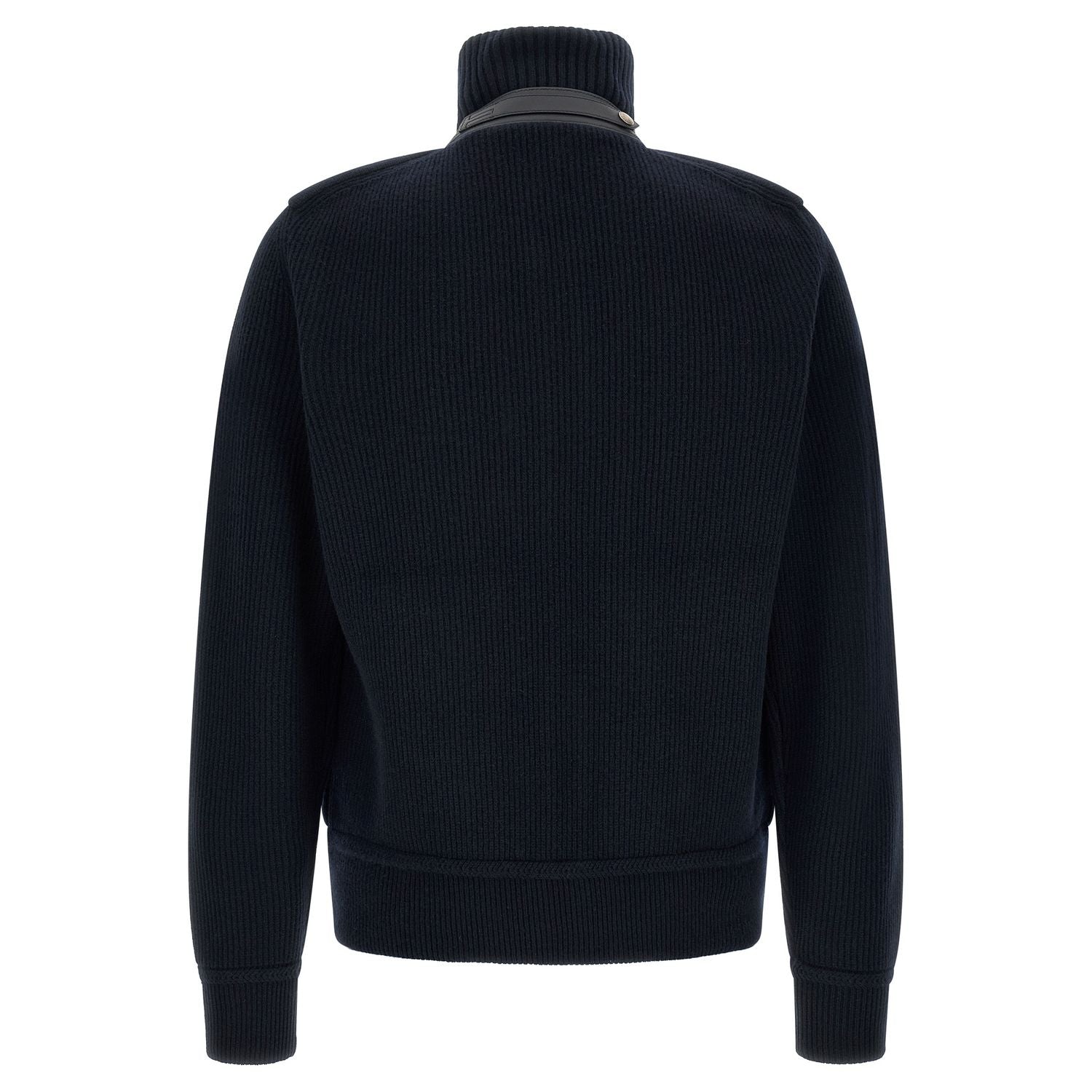 Tom Ford Blue Virgin Wool Full-Length Jacket