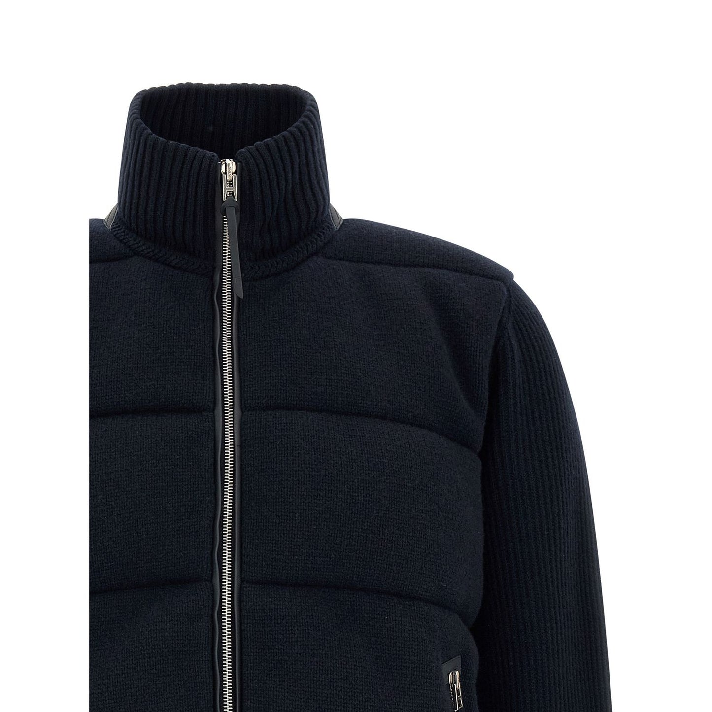 Tom Ford Blue Virgin Wool Full-Length Jacket