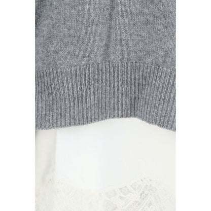 Ermanno Scervino Gray Cashmere Sweatshirt