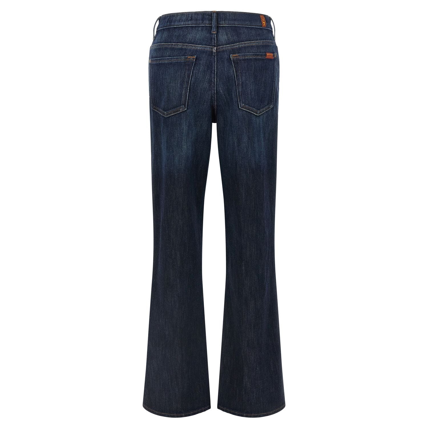 7 For All Mankind Blue Cotton Flared Jeans