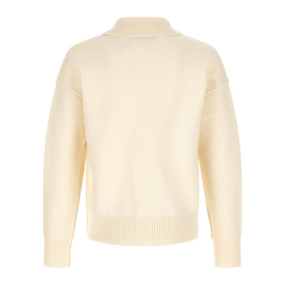 Ami Paris Bicolor Wool Polo Shirt