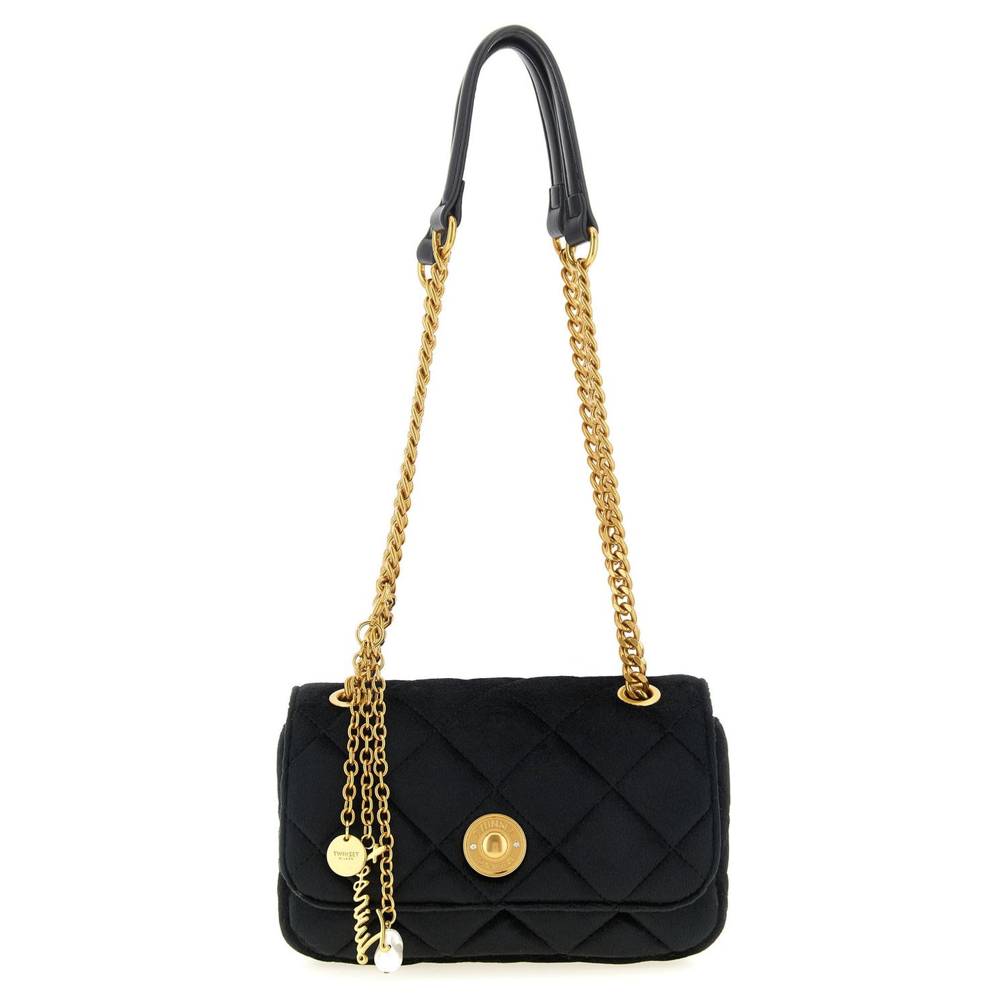 Twinset Black Polyester Crossbody Bag