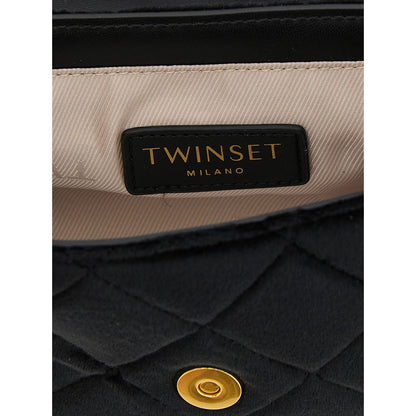 Twinset Black Polyester Crossbody Bag