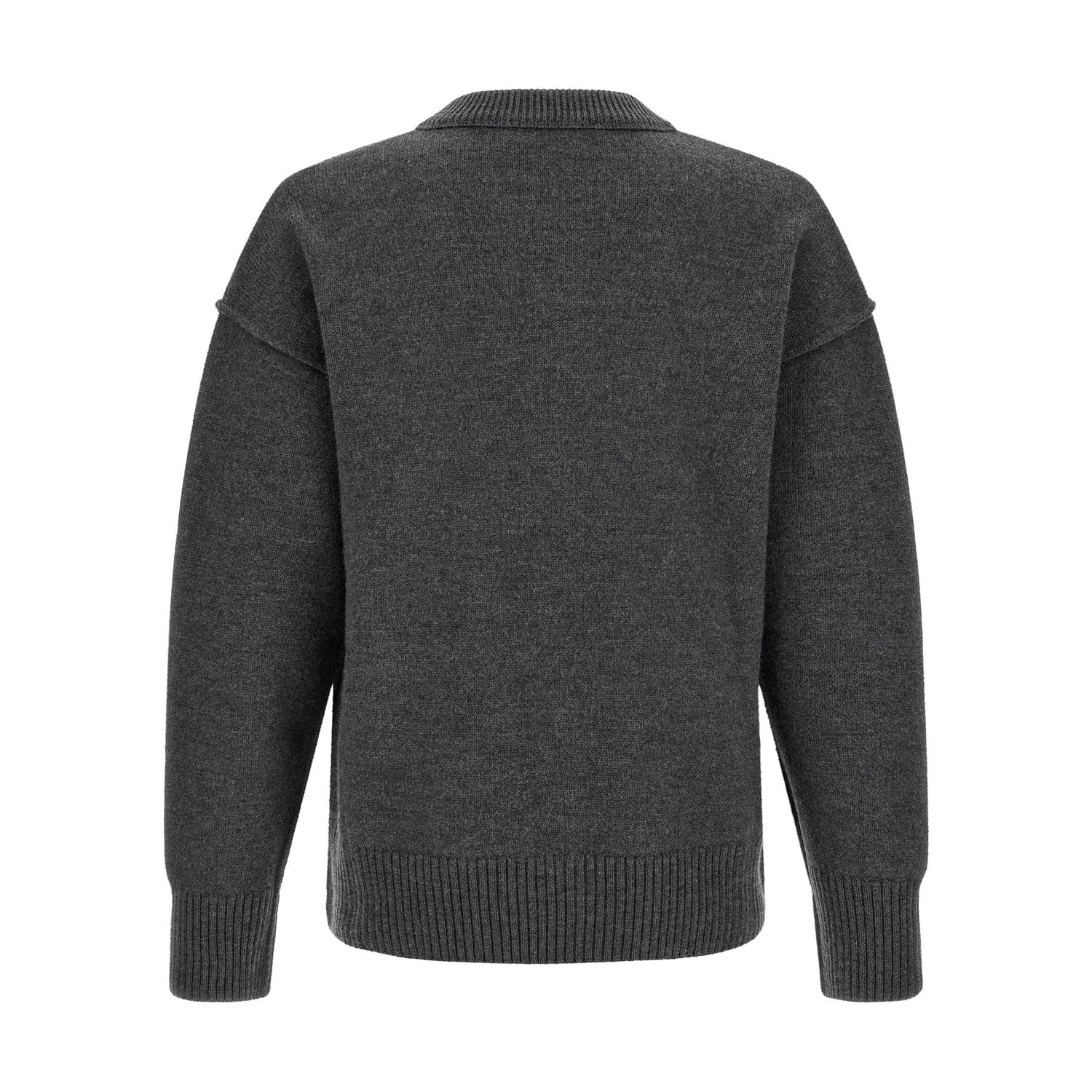 Ami Paris Gray Wool Cardigan