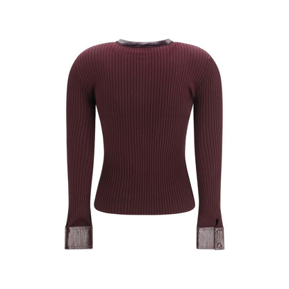 Courrèges Bordeaux Viscose Cardigan