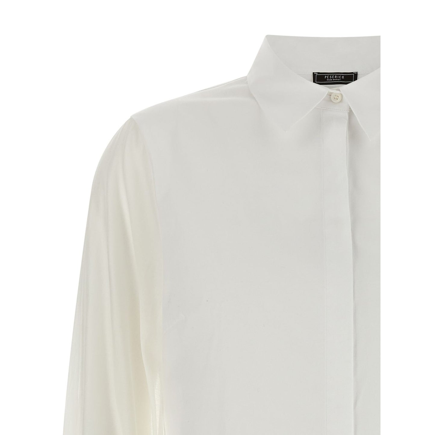 Peserico White Cotton Blouse