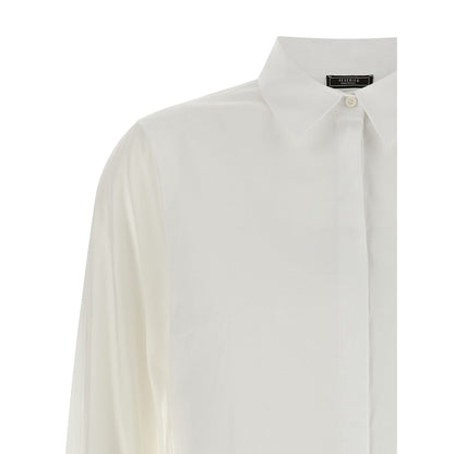 Peserico White Cotton Blouse